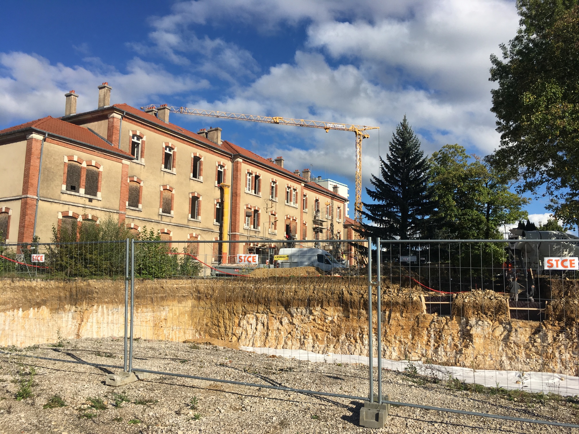 Vue du chantier Parc Vauban