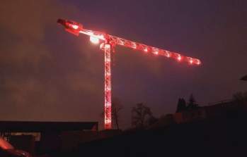 La grue est en place sur le chantier de la résidence Jean-Léon